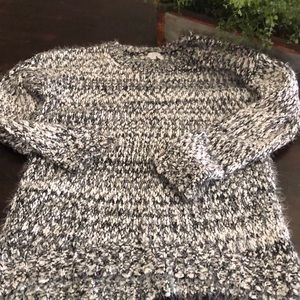 Black and white knit sweater